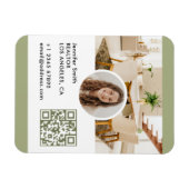 Moderne Vastgoed QR-code Zakelijke Kaart Magneet (Horizontaal)