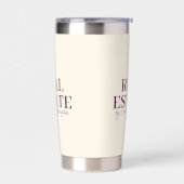 Moderne Vastgoedmakelaar Plum Geïsoleerde Drinkbeker (Links)
