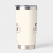 Moderne Vastgoedmakelaar Plum Geïsoleerde Drinkbeker (Rechts)