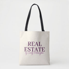 Moderne Vastgoedmakelaar Plum Tote Bag