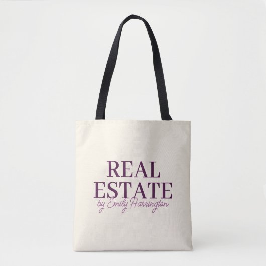 Moderne Vastgoedmakelaar Plum Tote Bag (Voorkant)