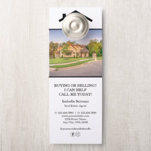 Moderne Vastgoedmarketing QR-code Deurhanger