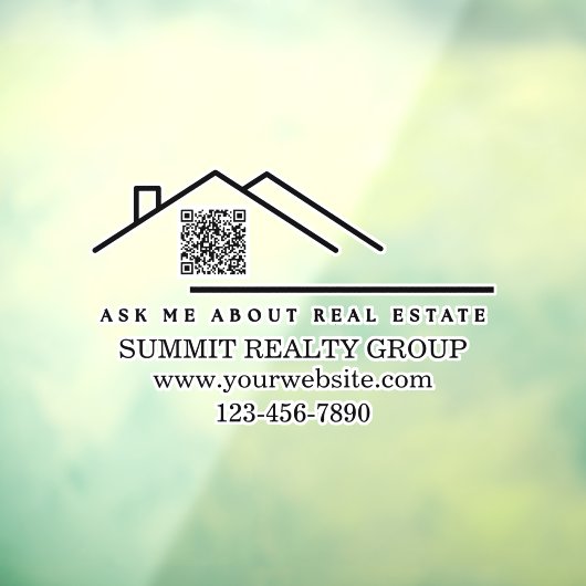 Moderne Vastgoedmarketing QR-code Raamsticker (Vel 3)