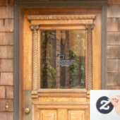 Moderne Vastgoedmarketing QR-code Raamsticker (Huis Deur)