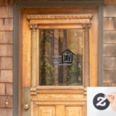 Moderne Vastgoedmarketing QR-code Raamsticker (Huis Deur)