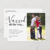 Moderne Vaxxed tot 2021 kerstfoto Feestdagenkaart (Voorkant / Achterkant)