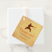 Moderne vechtsporten karate kinderen verjaardag da bedankjes labels (In situ)