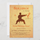 Moderne vechtsporten karate leuk feest kinderen ve kaart (Voorkant)