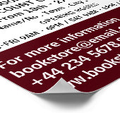 Moderne, veelgebruikte boekwinkel Adverteren Poster (Hoek)