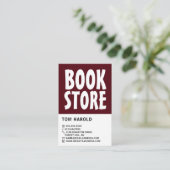 Moderne, veelgebruikte boekwinkel visitekaartje (Staand voorkant)