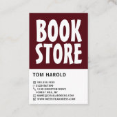 Moderne, veelgebruikte boekwinkel visitekaartje (Voorkant)