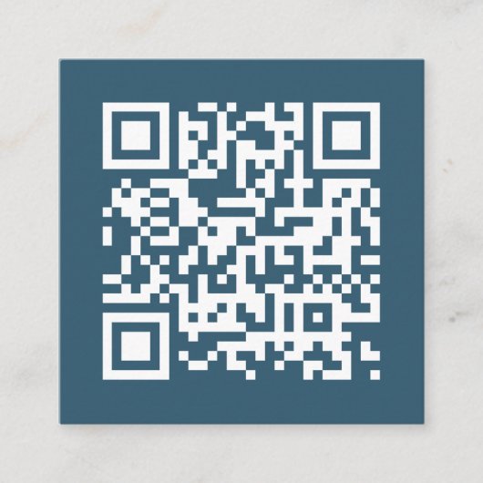 Moderne veelgebruikte QR-code Eenvoudig stijlvol b Vierkante Visitekaartje (Voorkant)