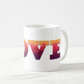 Moderne veelhoekige liefdesMok Koffiemok (Voorkant rechts)