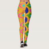 Moderne veelkleurige abstracte "Ratti_Creative_Art Leggings (Achterkant)