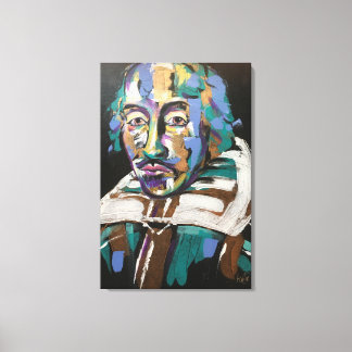 Moderne veelkleurige acryl Shakespeare Print
