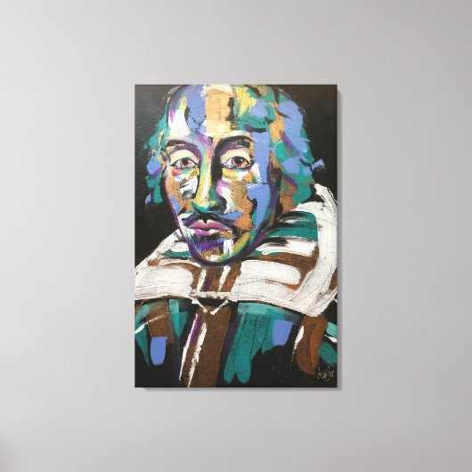 Moderne veelkleurige acryl Shakespeare Print (Voorkant)