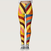 Moderne veelkleurige chevrons leggings (Voorkant)
