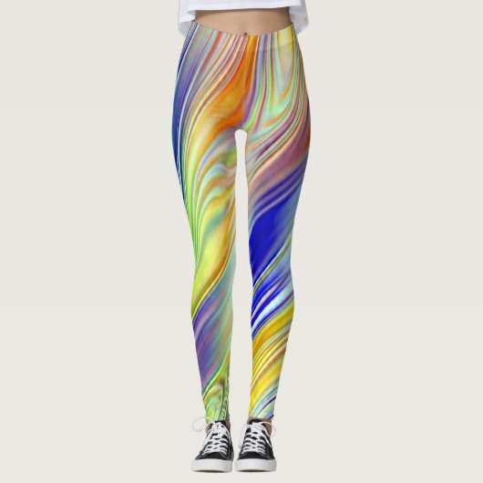 Moderne veelkleurige klassieker "Ratti_Creative_Ar Leggings (Voorkant)