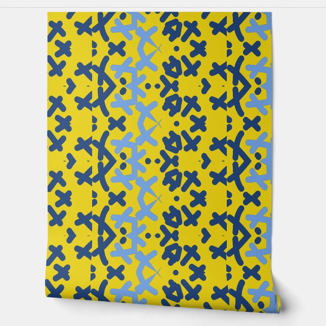 Moderne veelkleurige trendy "Ratti_Creative_Arts"  Behang (Afrollen)
