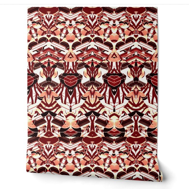 Moderne veelkleurige trendy "Ratti_Creative_Arts"  Behang (Afrollen)