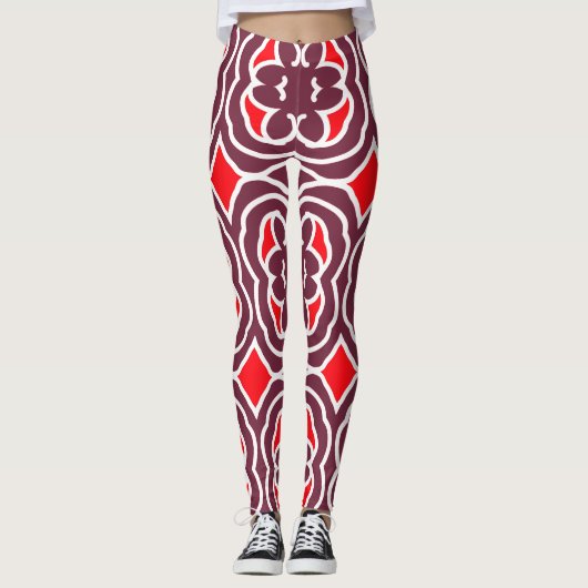 Moderne veelkleurige trendy "Ratti_Creative_Arts" Leggings (Voorkant)