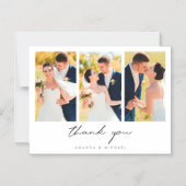 Moderne Veelvoudige Fotobruiloft Dank u Magnet Magnetische Uitnodiging (Voorkant)