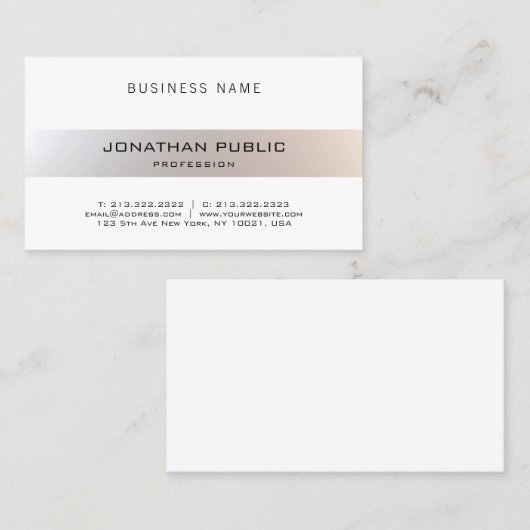 Moderne, veelzeggende professionele legant Glamor  Visitekaartje (Voorkant / Achterkant)