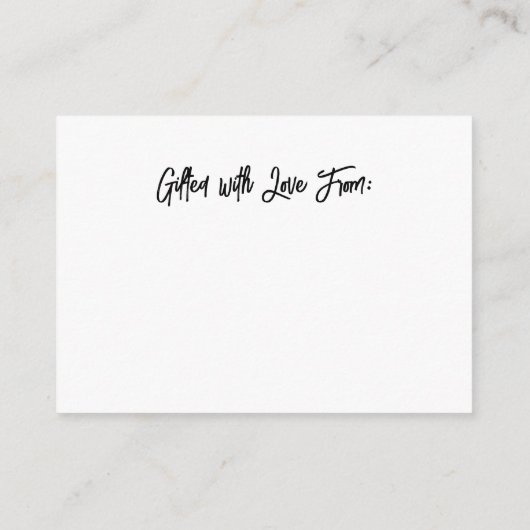 Moderne, veelzijdige Display Shower Bridal CadeauK Informatiekaartje (Achterkant)