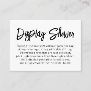 Moderne, veelzijdige Display Shower Bridal CadeauK Informatiekaartje