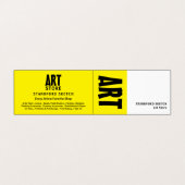 Moderne, veelzijdige kunstwinkel, gedetailleerde visitekaartje (Buitenkant ongevouwen)