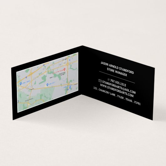 Moderne, veelzijdige kunstwinkel, gedetailleerde visitekaartje (Binnen)