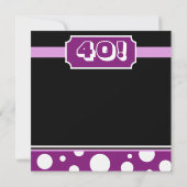 Moderne veertigste Bithday Party - Gepersonaliseer Kaart (Achterkant)