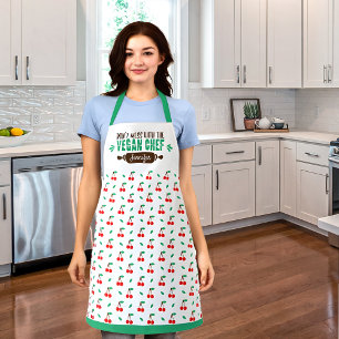 Moderne veganistische chef schort