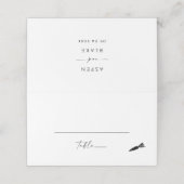 Moderne Vegetarian Meal Option Wedding Plaatskaartje (Buitenkant ongevouwen)