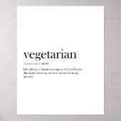 Moderne vegetarische, grappige typografie, poster (Voorkant)