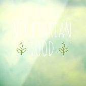 Moderne vegetarische voeding Gezonde voeding | Eco Raamsticker (Vel 3)