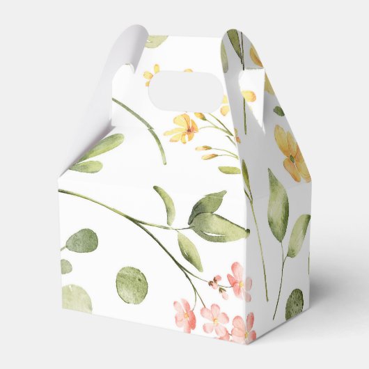 Moderne veldbloemen kalligrafie bruiloft Dank je Bedankdoosjes (Achterkant)