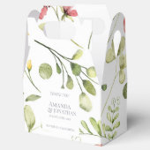 Moderne veldbloemen kalligrafie bruiloft Dank je Bedankdoosjes (Geopend)