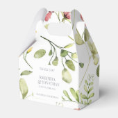 Moderne veldbloemen kalligrafie bruiloft Dank je Bedankdoosjes (Voorkant Zijde)