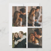 Moderne Vellum Overlay Eenvoudige Typografie 5 Fot Save The Date (Achterkant)