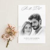 Moderne Vellum Overlay Foto Bruiloft Save The Date Kaart