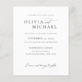 Moderne Vellum Overlay Foto Bruiloft Uitnodiging (Achterkant)