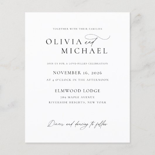 Moderne Vellum Overlay Foto Bruiloft Uitnodiging (Achterkant)