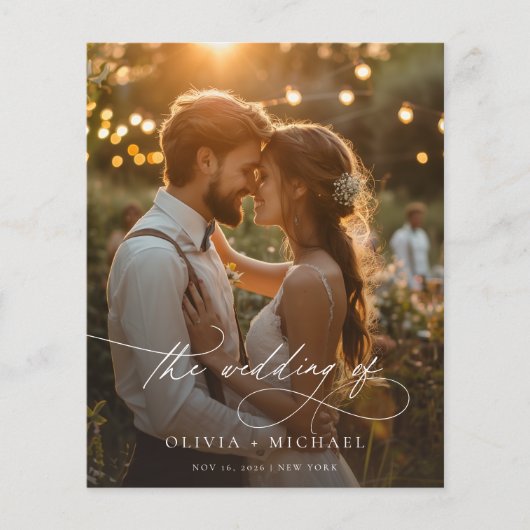 Moderne Vellum Overlay Foto Bruiloft Uitnodiging (Voorkant)