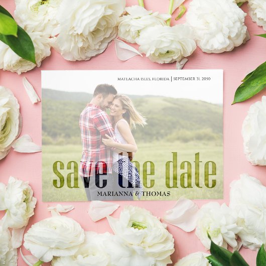 Moderne Vellum Simple Elegant Photo QR Code Websit Save The Date