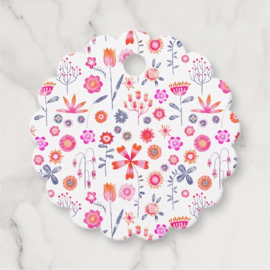 Moderne ventilatortuin bedankjes labels (Voorkant)