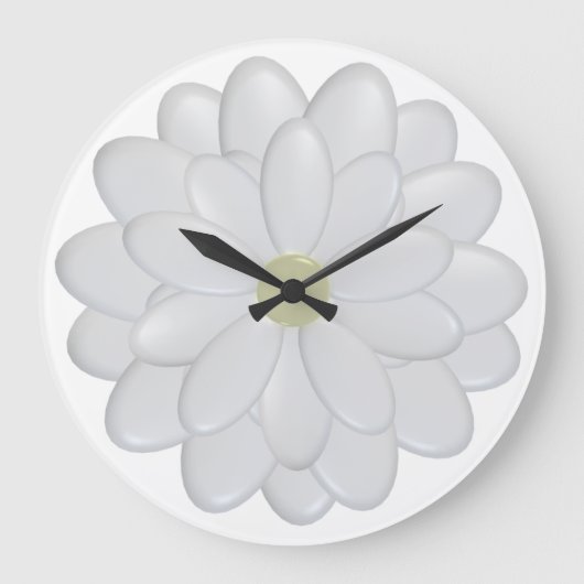 Moderne ventilatorwandklok in de Witte Dagen Grote Klok (Voorkant)