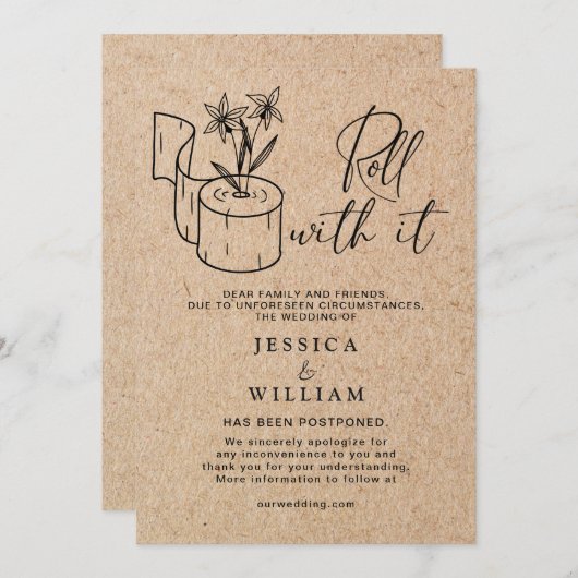 Moderne verandering van Datum Uitgestelde Geannule Kaart (Voorkant / Achterkant)