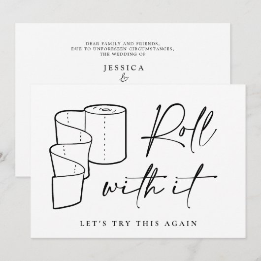 Moderne verandering van Datum Uitgestelde Geannule Kaart (Voorkant / Achterkant)