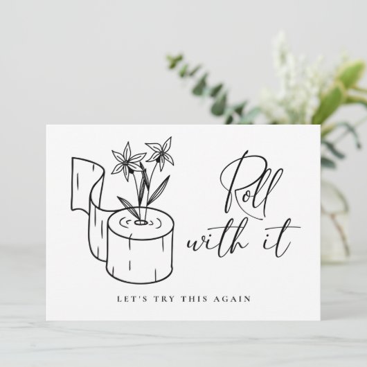 Moderne verandering van Datum Uitgestelde Geannule Kaart (Staand voorkant)